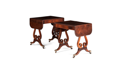 William Trotter Regency coromandel sofa tables